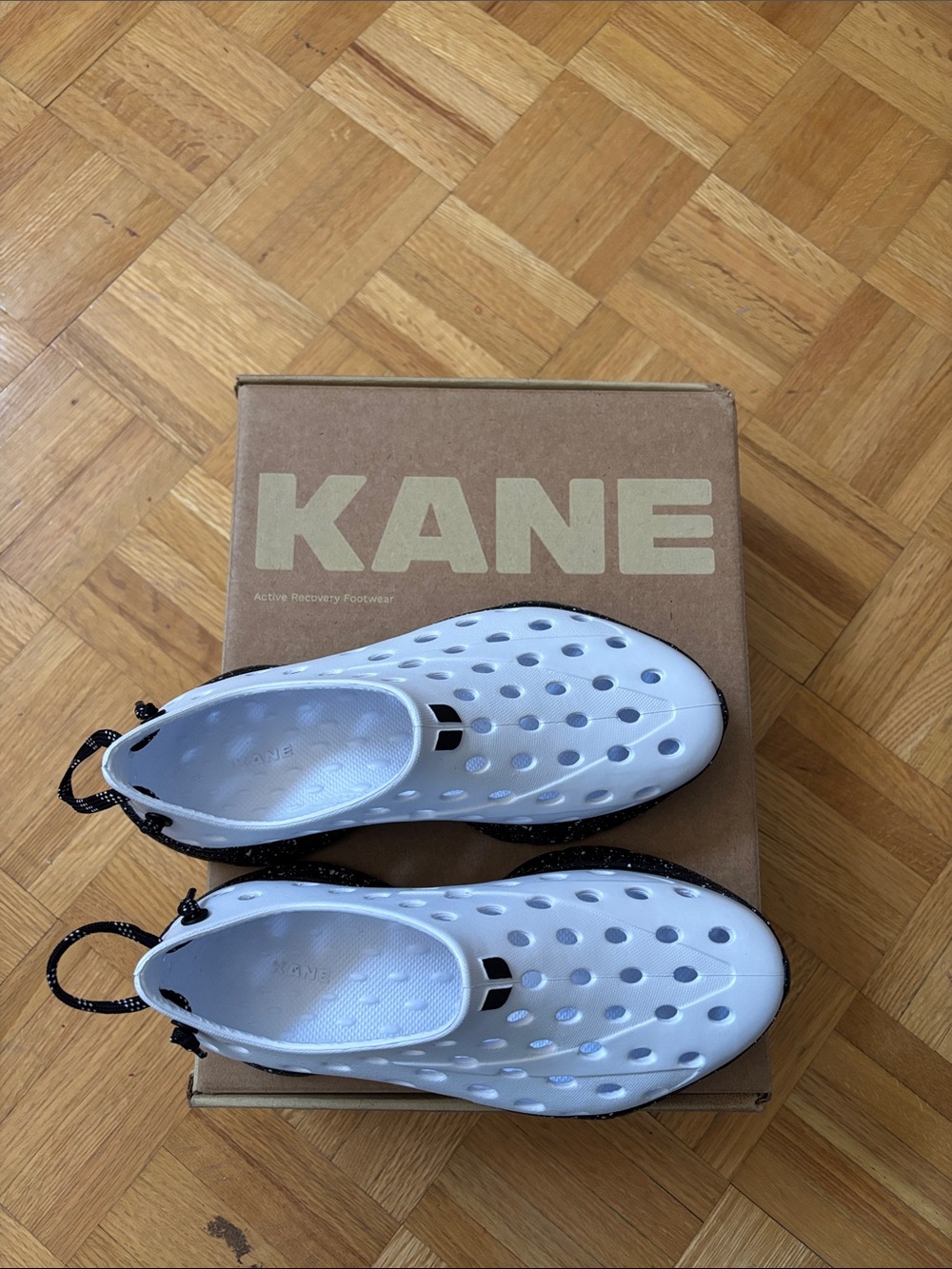 KANE Kids White Water Shoes with Black Trim - Slip-On Aqua Sneakers